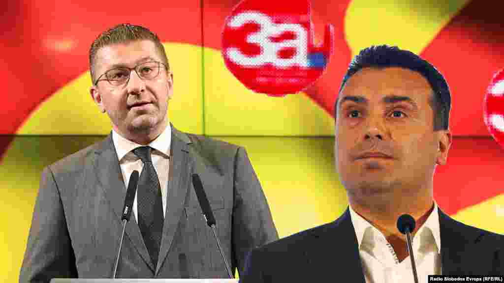 Lider VMRO-DPMNE Hristijan Mickoski i lider SDSM Zora Zaev.