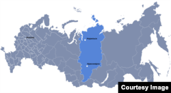 Орусиянын картасы.