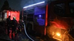 Stambeni blok u plamenu nakon ruskog napada na Kijev