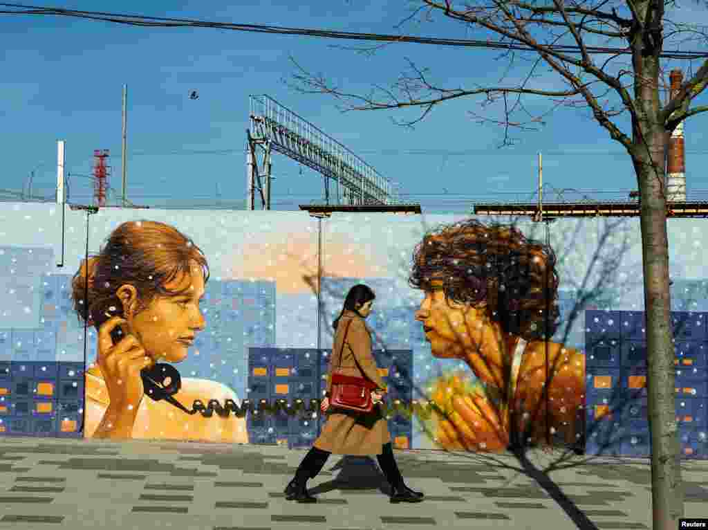 Мәскәү урамында мурал.