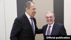 Главы МИД Армении и России встречаются в Женеве, 25 февраля 2020 г.