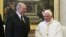 Belarusian President Alyaksandr Lukashenka and his 5-year-old son, Mikalay, meet with Pope Benedict XVI in the Vatican on April 27.