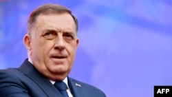 ბოსნიელ სერბთა ლიდერი მილორად დოდიკი. ბანია-ლუკა, 25 თებერვალი, 2025. 