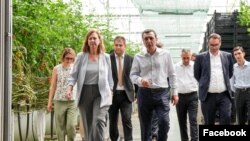 Armenia - U.S. Ambassador Kristina Kvien visits a Spayka greenhouse outside Yerevan, August 14, 2025,