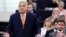 Kryeminstri hungarez, Viktor Orban, gjatë një adresmi në Parlamentin Evropian në Strasburg më 9 tetor 2024. 