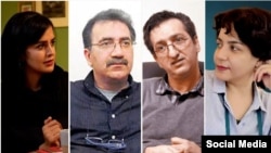 از راست: شیرین کریمی، محمد مالجو، پرویز صداقت، مهسا اسدالله‌نژاد
