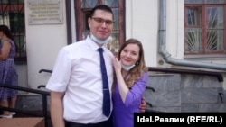 Andrei Shchepin and his wife, Ksenia