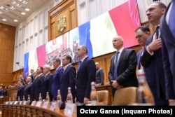 Nicușor Dan și membrii Guvernului la prezentarea Strategiei Naționale de Apărare a Țării pentru perioada 2025-2030.