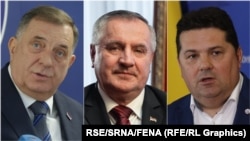 Milorad Dodik, Radovan Višković i Nenad Stevandić.