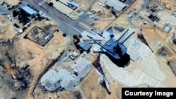 Rampa de lansare 31/6 a complexului cosmodromului Baikonur văzută din spațiu. 