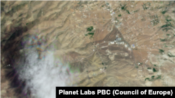 Супутниковий знімок ракетної бази Тебріз після удару Ізраїлю, 13 червня 2025 року