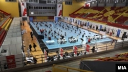 Вакцинација против ковид-19 во Спортски центар „Борис Трајковски“ во Скопје - 5 април 2021