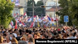Studentski protest na beogradskom trgu Slavija, 28. jun 2025. 