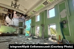 Розбита російськими авіаударами будівля Херсонської обласної державної адміністрації, 4 липня 2025