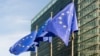Zastave Evropske unije u Briselu, 27. jun 2024.
