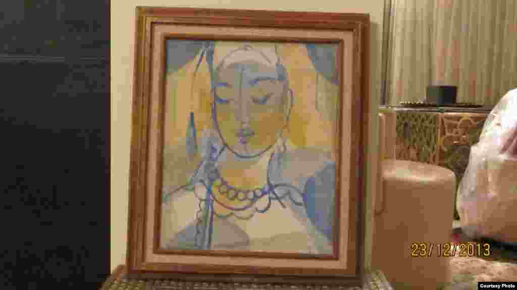 "Krasavitsa," or "Beauty," a 1980 painting by Chingiz Akhmarov&nbsp;(1912&ndash;1995).