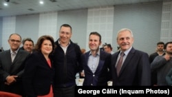 Robert Negoiță a ocupat funcții importante de conducere în PSD până s-a certat cu Liviu Dragnea. În imagine: Rovana Plumb, europarlamentar, Victor Ponta - fost președinte PSD, Robert Negoiță, primarul Sectorului 3, Liviu Dragnea, fost președinte PSD. 