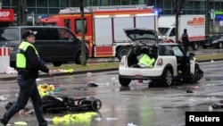 تصویر از موتر مهاجمی که بر جمعیت مردم در مونیخ راند.