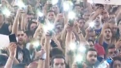 Друга ніч протистояння перед парламентом Грузії – відео