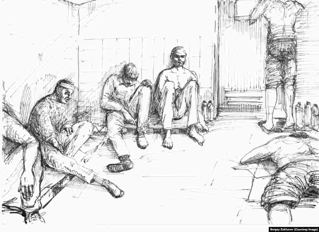 Работа Сергея Захарова "В камере" 