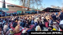 د پاړه چينار احتجاج تر ځنډېدو دمخه 