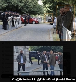 RSE je identifikovao najmanje jedanaest osoba u "Ćacilendu" koji su bili "uniformisano" obučeni