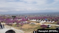 تصویر آرشیف: نمایی از شهر چاریکار مرکز ولایت پروان از بلندای تپه گلغندی 