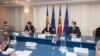 Președinta Maia Sandu, însoțită de ministrul de externe Nicu Popescu și vicepremierul pentru Reintegrare, Vladislav Kulminski, îl primește pe vicepremierul rus Dmitri Kozak, Dmitry, Chișinău, 11 august 2021. 