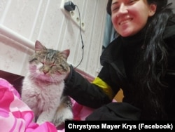 Із врятованим котом