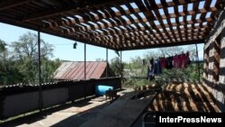 სტიქიით დაზარალებული შენობა კახეთში