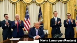 Donald Trump, după anunțul semnării acordului între Emiratele Arabe Unite și Israel, 13 august 2020