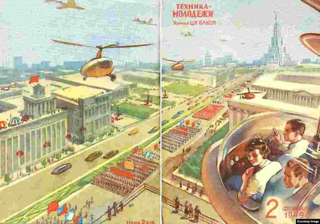 Персональные вертолеты с сомнительными техническими характеристиками парят над парадом в Москве.