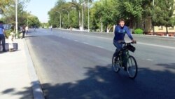 Aşgabatda hereket diňe welosipedlerde amala aşyrylar