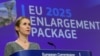 Potpredsjednica Evropske komisije Kaja Kallas na predstavljaju godišnjeg paketa proširenja EU, Brisel, 4. novembra 2025.