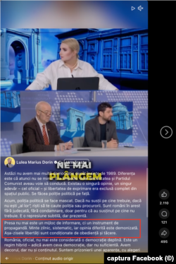 „Presa minte zilnic, sistematic”, consideră vicepreședintele AUR, Marius Dorin Lulea