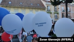 Skup pristalica vlasti protiv blokada, Beograd, 7. septembar 2005.