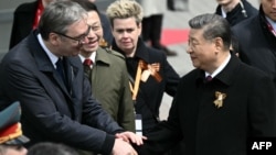 Aleksandar Vučić i Si Đinping u Moskvi, 9. maj 2025.