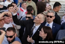 Сергій Тихановський та Світлана Тихановська зустрічаються з білорусами у Варшаві, 26 червня 2025 року