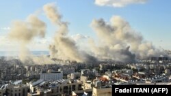 Дым над Бейрутом, Ливан, 26 ноября 2024 года