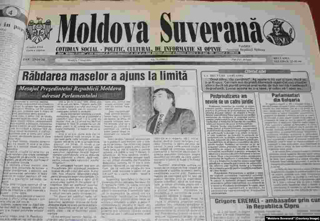 "Moldova Suverană", 7 mai 1996