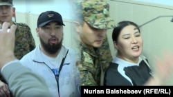 Қырғы журналистері Азамат Ишенбек (сол жақта) пен Махаббат Тәжібеккызының суреттерінен коллаж.