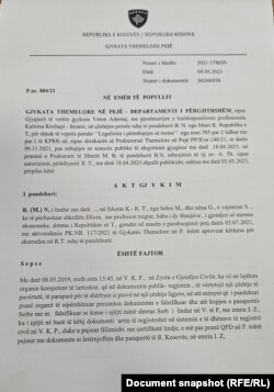 Presuda za izdavanje falsifikovanih dokumenata u Peći