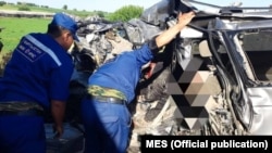 Кырсыктан кийинки кадрлар. Өзгөчө кырдаалдар министрлигинин сүрөтү.