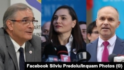 Silviu Predoiu - fost prim adjunct al șefului SIE, Anamaria Gavrilă - președinta Partidului Oamenilor Tineri și Daniel Funeriu - fost ministru al Educației