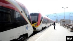 Vozovi na jednoj od makedonskih železničkih stanica