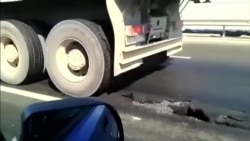 Уфада саммитлар өчен салынган асфальт юл эрегән