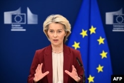 Голова Єврокомісії Урсула фон дер Ляєн представляє пропозицію репараційної позики Україні. Бельгія, 3 грудня 2025 року