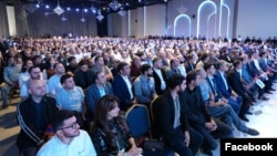 Armenia - Members of jailed billionaire Samvel Karapetian's In Our Way movement attend a conference in Yerevan, October 11, 2025.