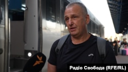 Journalist Vladyslav Yesypenko speaks with RFE/RL's Ukrainian Service in Kyiv on August 1.