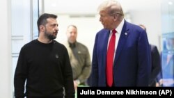 ვოლოდიმირ ზელენსკი (მარცხნივ) და დონალდ ტრამპი. ნიუ-იორკი, 27 სექტემბერი, 2024.